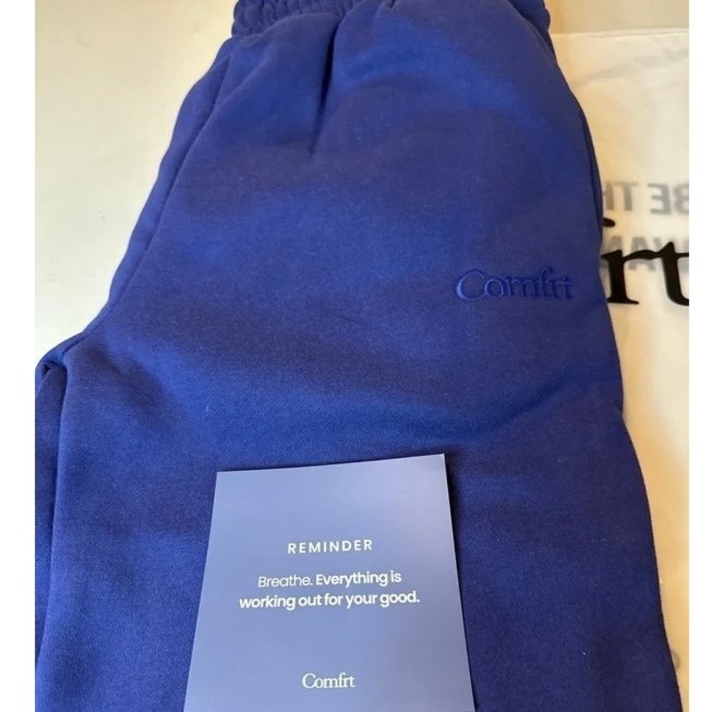 Comfrt Signature Sweatpants Womens XS Indigo NWT Limited Edition Cuffed Joggers